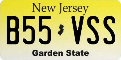 NJ license plate B55VSS
