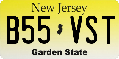 NJ license plate B55VST