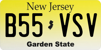 NJ license plate B55VSV
