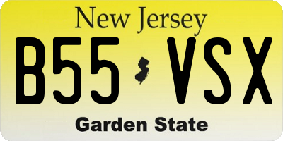 NJ license plate B55VSX