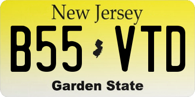 NJ license plate B55VTD