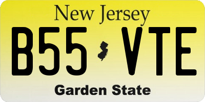 NJ license plate B55VTE