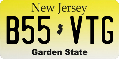 NJ license plate B55VTG