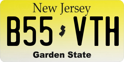 NJ license plate B55VTH