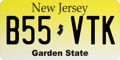 NJ license plate B55VTK