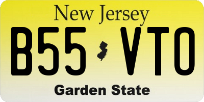NJ license plate B55VTO