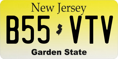 NJ license plate B55VTV