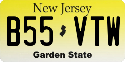 NJ license plate B55VTW