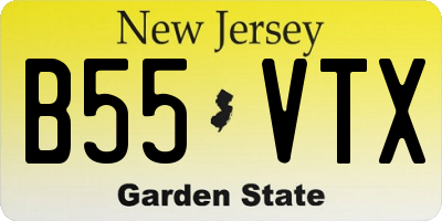 NJ license plate B55VTX