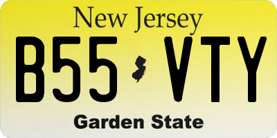 NJ license plate B55VTY