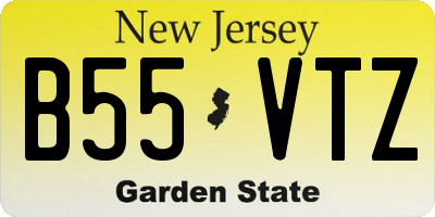 NJ license plate B55VTZ