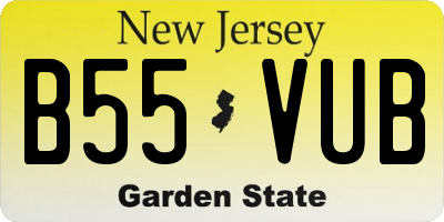 NJ license plate B55VUB
