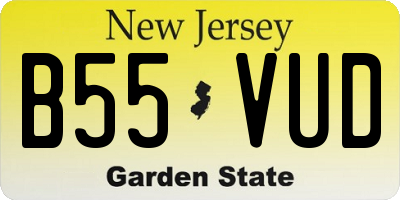 NJ license plate B55VUD