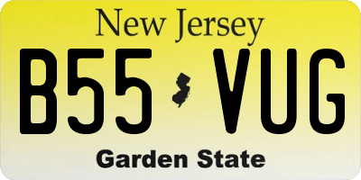 NJ license plate B55VUG