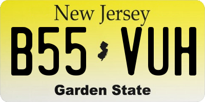 NJ license plate B55VUH