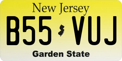 NJ license plate B55VUJ