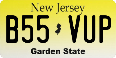 NJ license plate B55VUP