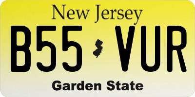 NJ license plate B55VUR