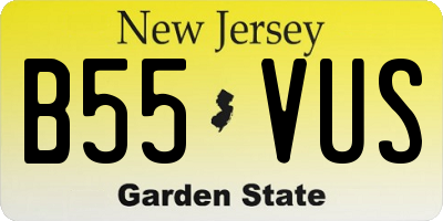 NJ license plate B55VUS