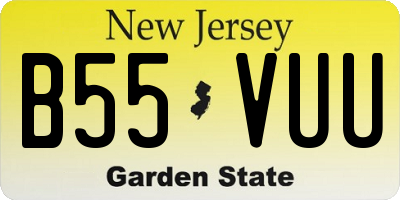 NJ license plate B55VUU
