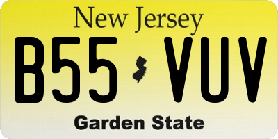 NJ license plate B55VUV