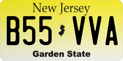 NJ license plate B55VVA