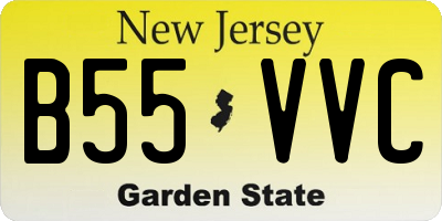 NJ license plate B55VVC
