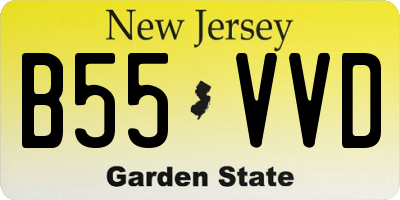 NJ license plate B55VVD