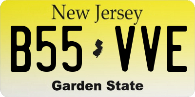 NJ license plate B55VVE
