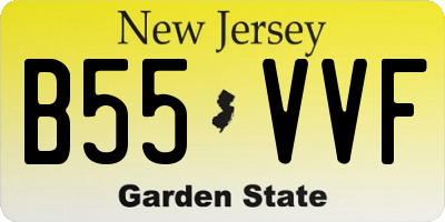 NJ license plate B55VVF