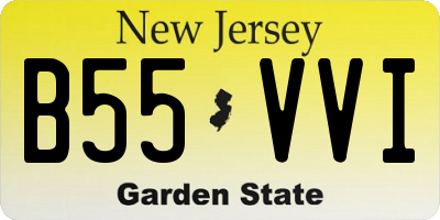 NJ license plate B55VVI