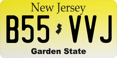 NJ license plate B55VVJ