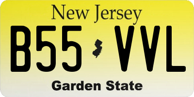 NJ license plate B55VVL