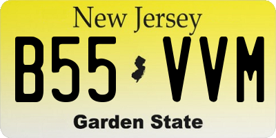 NJ license plate B55VVM