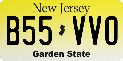 NJ license plate B55VVO