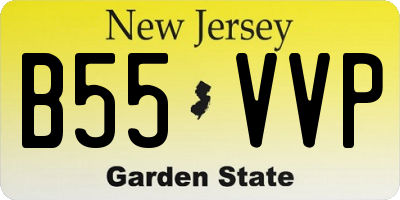 NJ license plate B55VVP