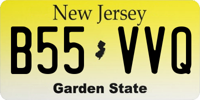 NJ license plate B55VVQ