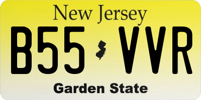 NJ license plate B55VVR
