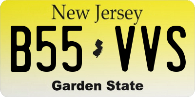 NJ license plate B55VVS