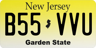 NJ license plate B55VVU