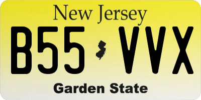 NJ license plate B55VVX