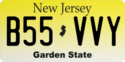 NJ license plate B55VVY