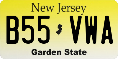 NJ license plate B55VWA