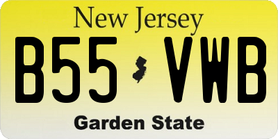 NJ license plate B55VWB