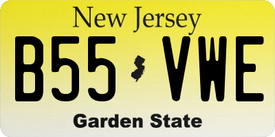 NJ license plate B55VWE