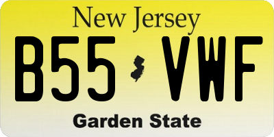 NJ license plate B55VWF