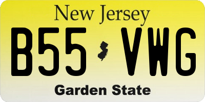 NJ license plate B55VWG