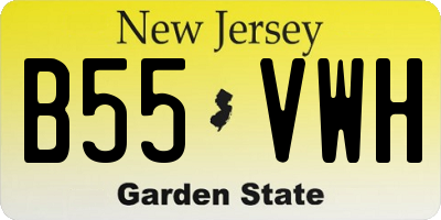 NJ license plate B55VWH
