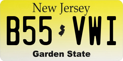 NJ license plate B55VWI