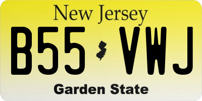NJ license plate B55VWJ